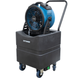 XPOWER 1000 CFM Battery Powered Outdoor Misting Fan - With Water Reservoir - Right Angle
