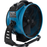 XPOWER 1000 CFM Battery Powered Outdoor Oscillating Misting Fan - Right Back Angle