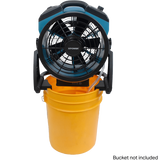 XPOWER 1000 CFM Battery Powered Outdoor Oscillating Misting Fan - with Bucket