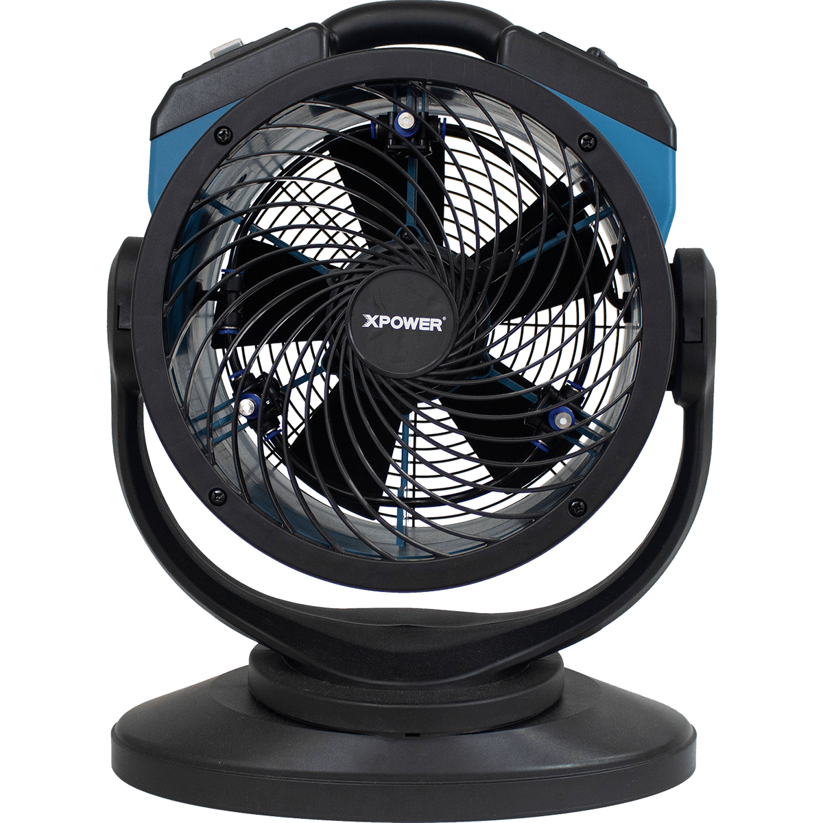 XPOWER 1000 CFM 3-Speed Oscillating Outdoor Misting Fan - Front View
