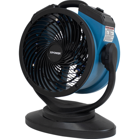 XPOWER 1000 CFM 3-Speed Oscillating Outdoor Misting Fan - Right Angle View