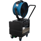 XPOWER 1700 CFM Misting Fan w/ Optional Water Reservoir - Fan with WT45 Reservoir - Angle