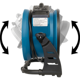 XPOWER 1100 CFM Industrial Axial Air Mover - 360 Degree Rotation