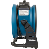 XPOWER 1100 CFM Industrial Axial Air Mover - Left Angle