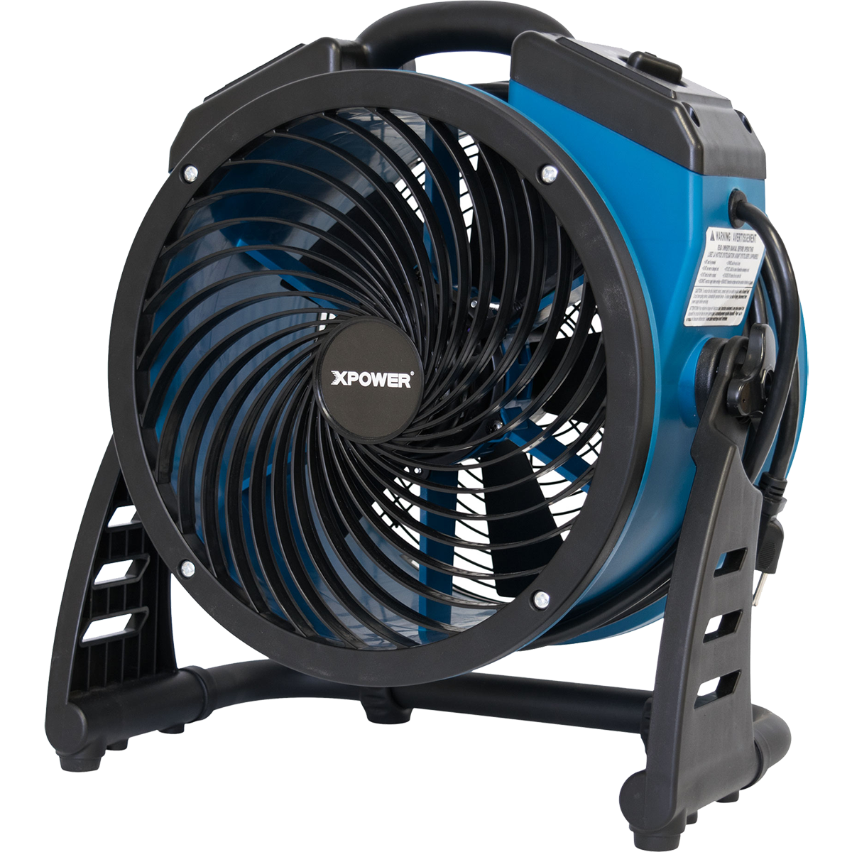 XPOWER 1100 CFM Industrial Axial Air Mover - Right Angle