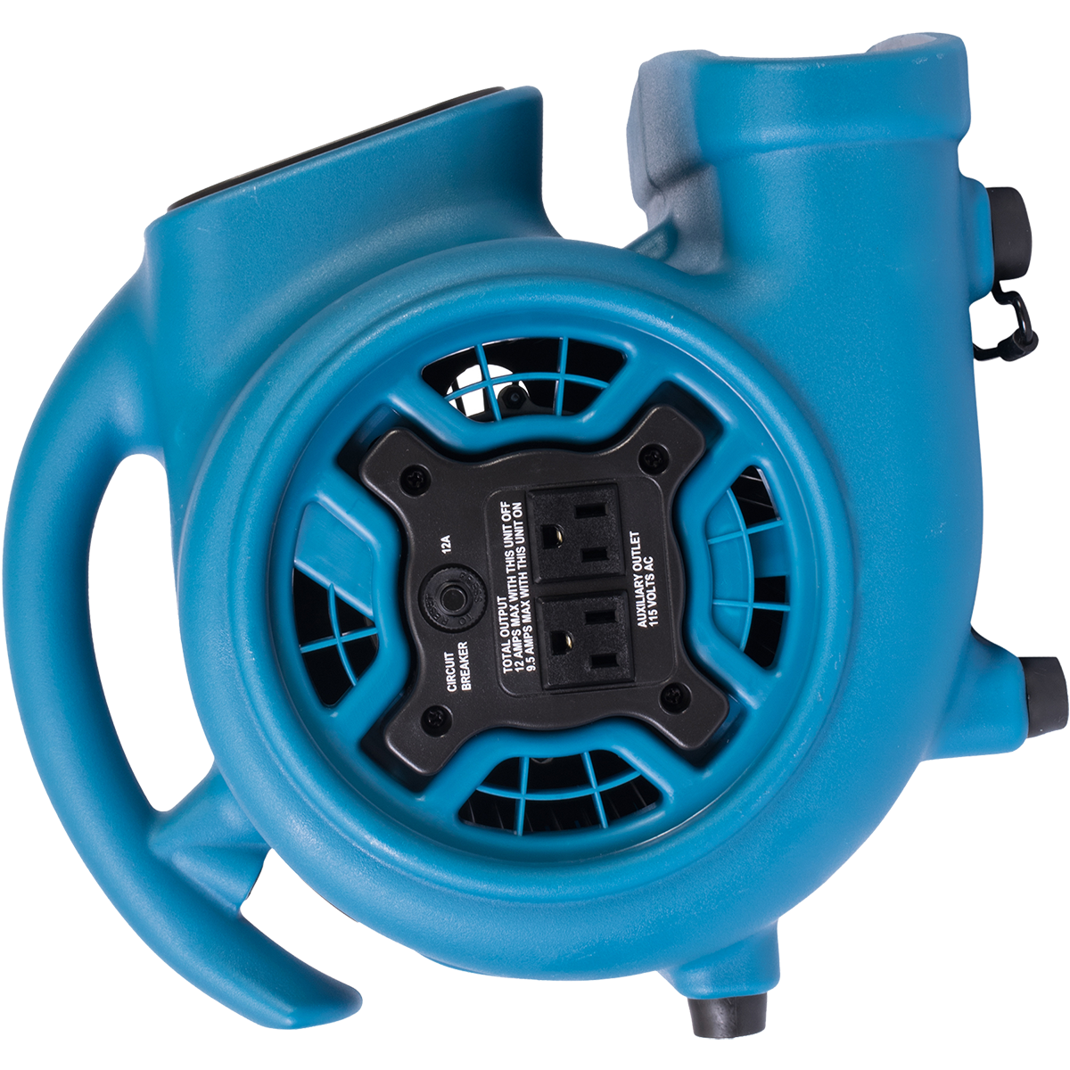 XPOWER 925 CFM Air Mover - 90-degree angle setting.