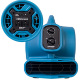 XPOWER 925 CFM Air Mover - Controls are located in front and on the side panel.