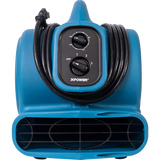 XPOWER 925 CFM Air Mover - Front view with cord wrap.