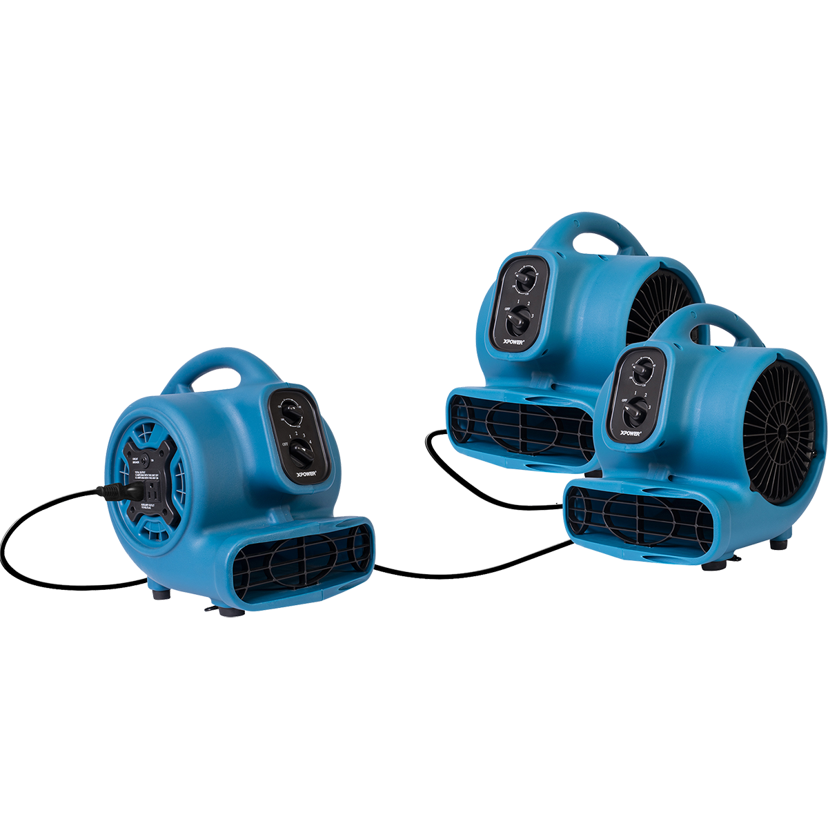 XPOWER 925 CFM Air Mover - Daisy-chain up to 3 units.