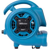 XPOWER 925 CFM Air Mover - Side panel with 2 GCFI outlets.