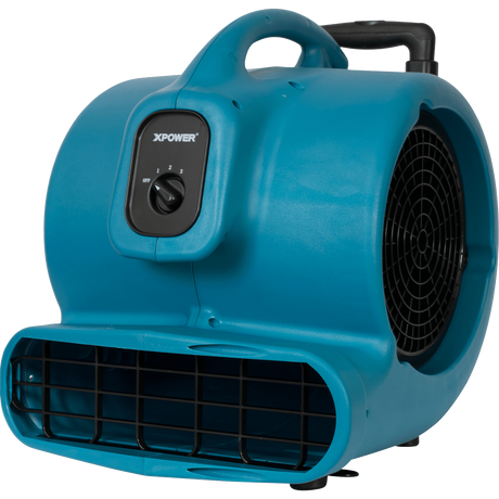 XPOWER 3/4 HP 3200 CFM 3-Speed Air Mover w/Telescopic Handle - Right Angle