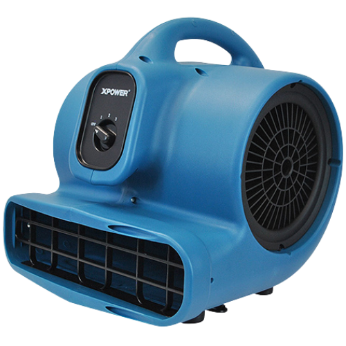 XPOWER P-400 Centrifugal Air Mover Blue - Angle 1
