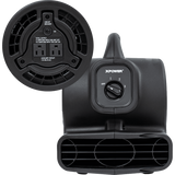 XPOWER P-80A 600 CFM Mini Mighty Air Mover - Black - Daisy Chain