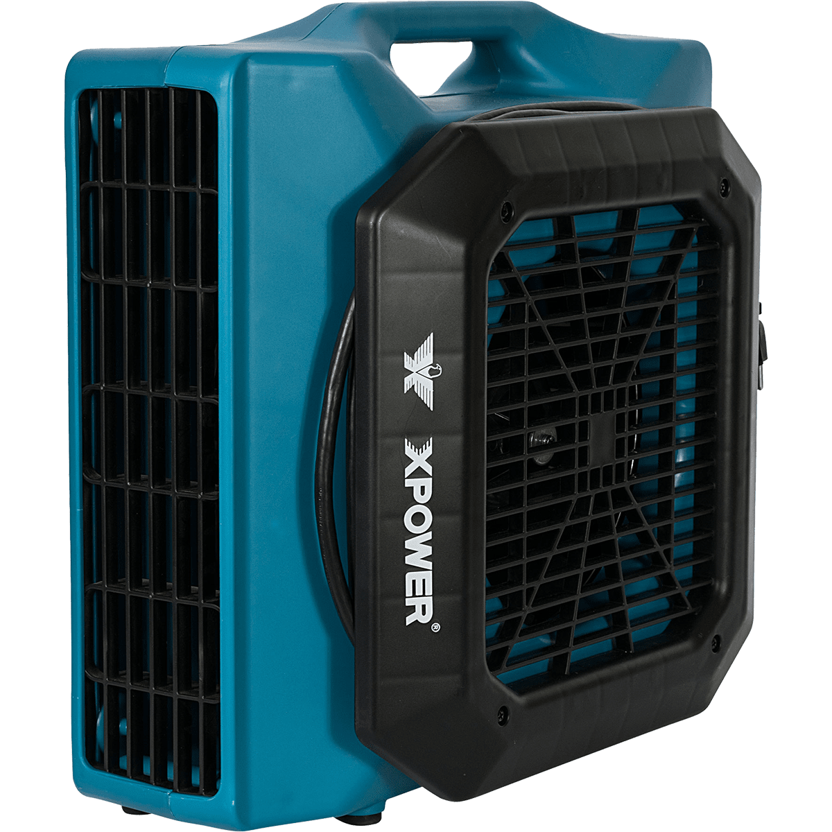 XPOWER 1/3 HP 1050 CFM 3-Speed Low Profile Air Mover - Front Right Angle View