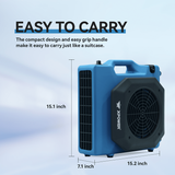 XPOWER PL-650A 650 CFM 1/3 HP Low Profile Air Mover - Infographic 5