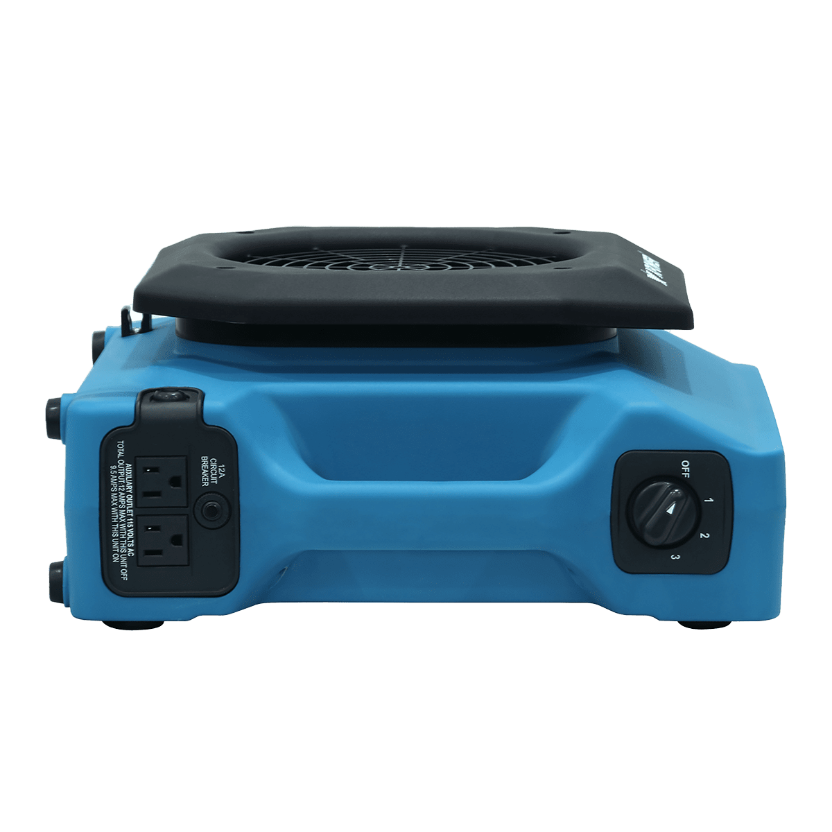 XPOWER PL-650A 650 CFM 1/3 HP Low Profile Air Mover - Outlets