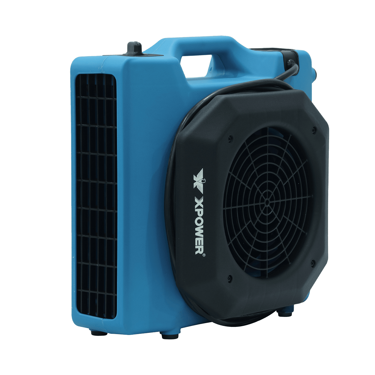 XPOWER PL-650A 650 CFM 1/3 HP Low Profile Air Mover - Side 1