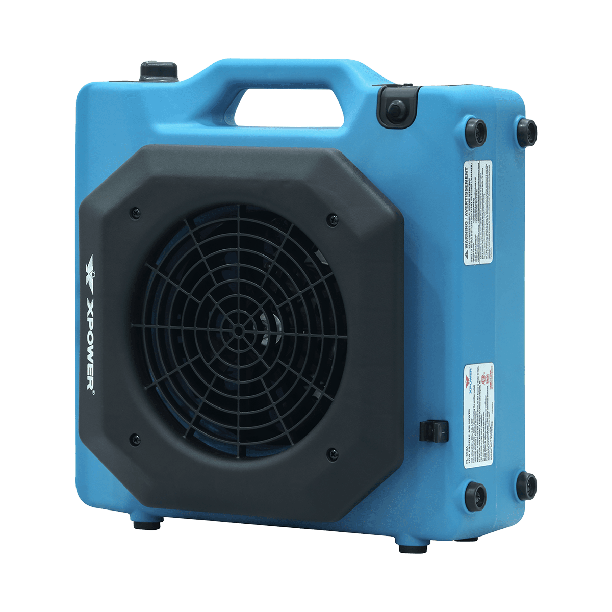 XPOWER PL-650A 650 CFM 1/3 HP Low Profile Air Mover - Side 2
