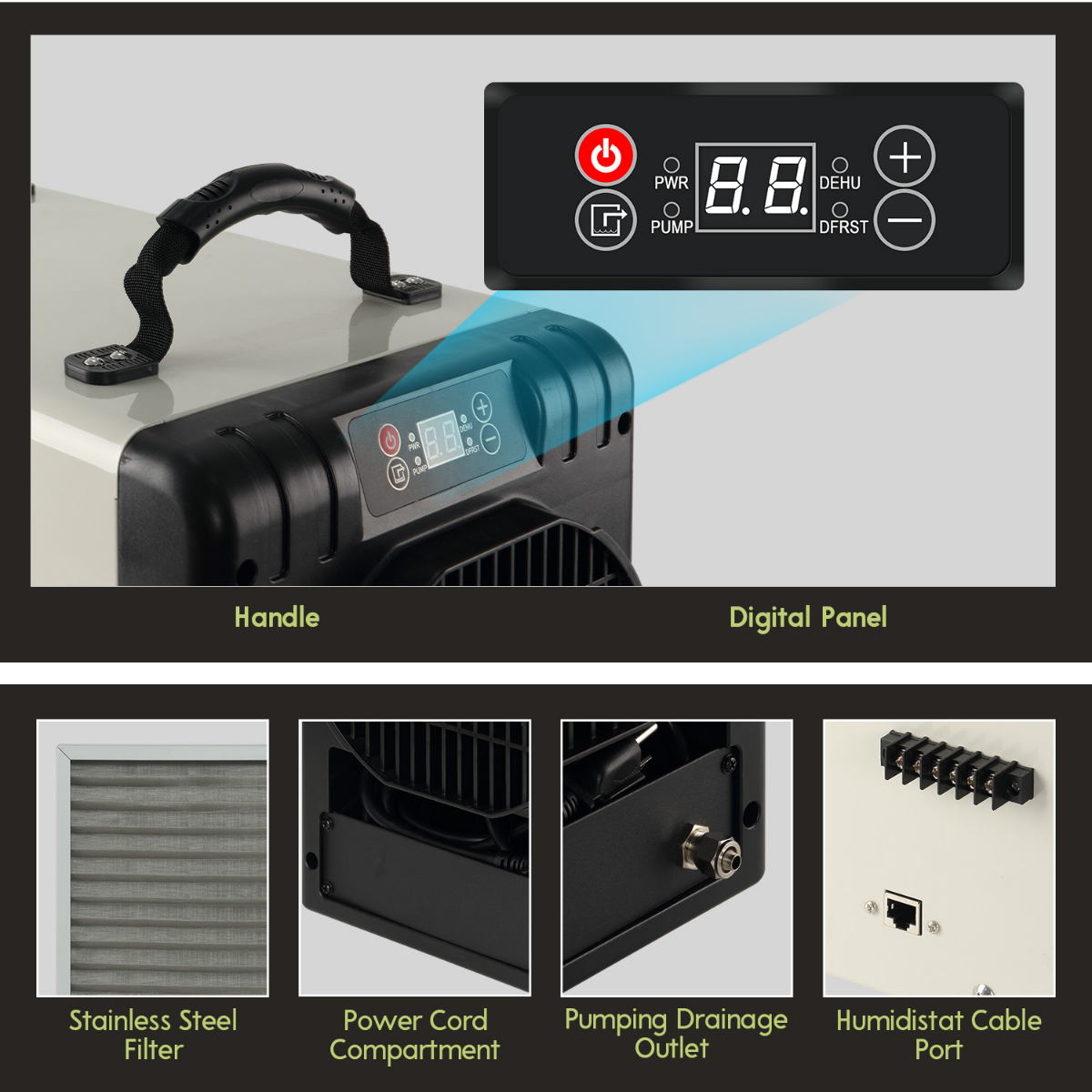 XPOWER Viking BD-90P Commercial Dehumidifier - Infographic 4