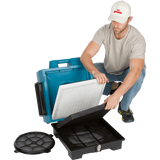 XPOWER X-2580 Commercial 4-Stage HEPA Mini Air Scrubber - Showing Filters