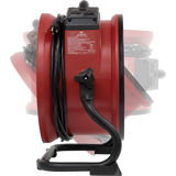 XPOWER 2100 CFM X-39AR Professional Sealed Motor Axial Fan - Red - Rotating Head