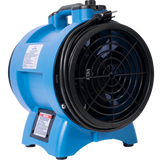 XPOWER X-8 Confined Space 8-In. Industrial Fan - Left Angle