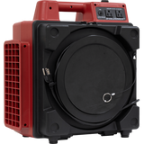 XPOWER X-2480A Professional 3-Stage Mini HEPA Air Scrubber Red - Angle