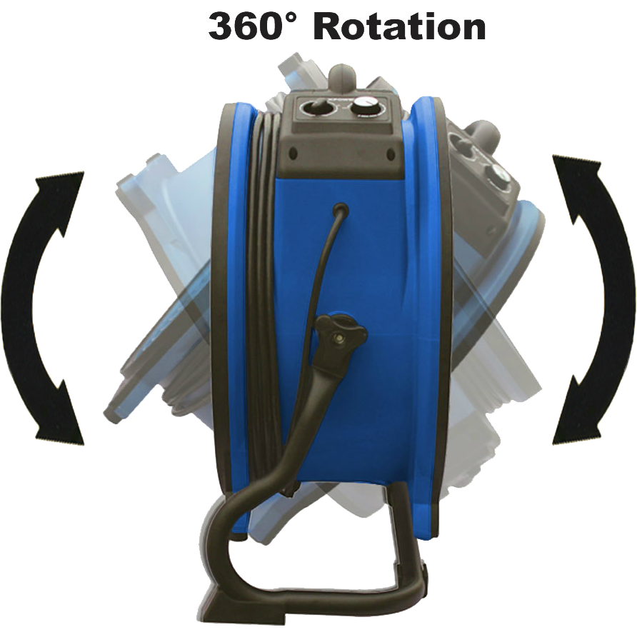 XPOWER 3600 CFM High Temperature Axial Fan - 360 Degree Rotation