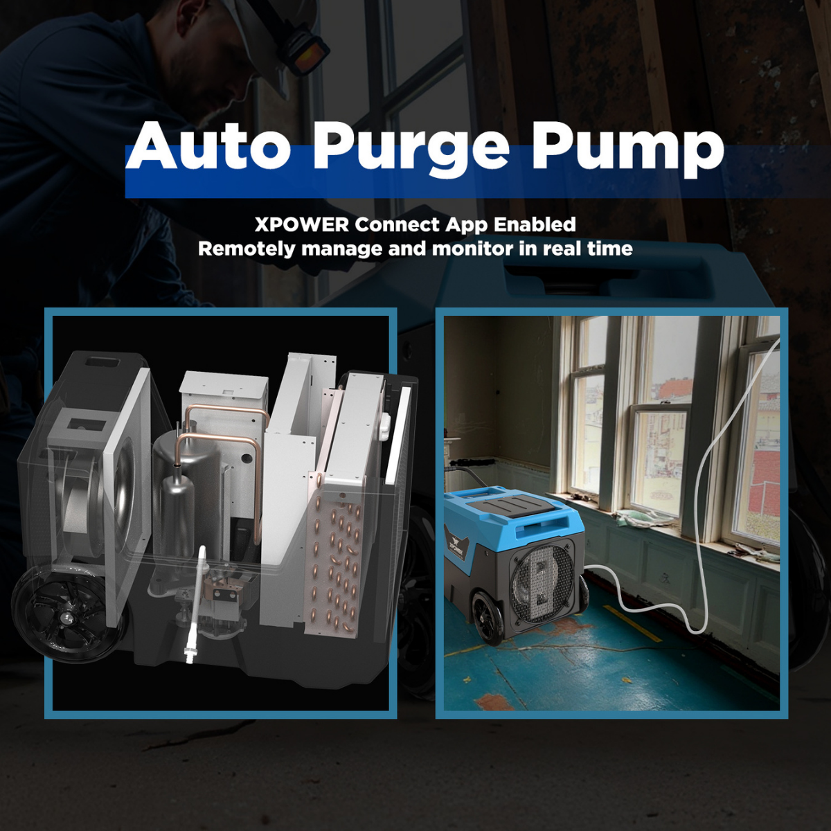 XPOWER XD-130Li 125 Pint LGR Commercial Dehumidifier w/ Auto Purge Pump - Infographic 4