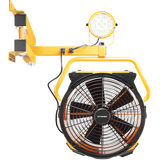 XPOWER 18-In. 3600 CFM Wall Mount Warehouse/Dock/Trailer Fan Kit w/ LED Spotlight - Main