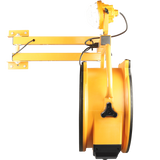 XPOWER 18-In. 3600 CFM Wall Mount Warehouse/Dock/Trailer Fan Kit w/ LED Spotlight - Side